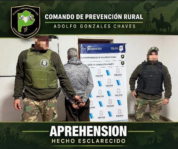CPR de G. Chaves esclareció importante ilícito en zona rural siendo principal imputado un lapridense